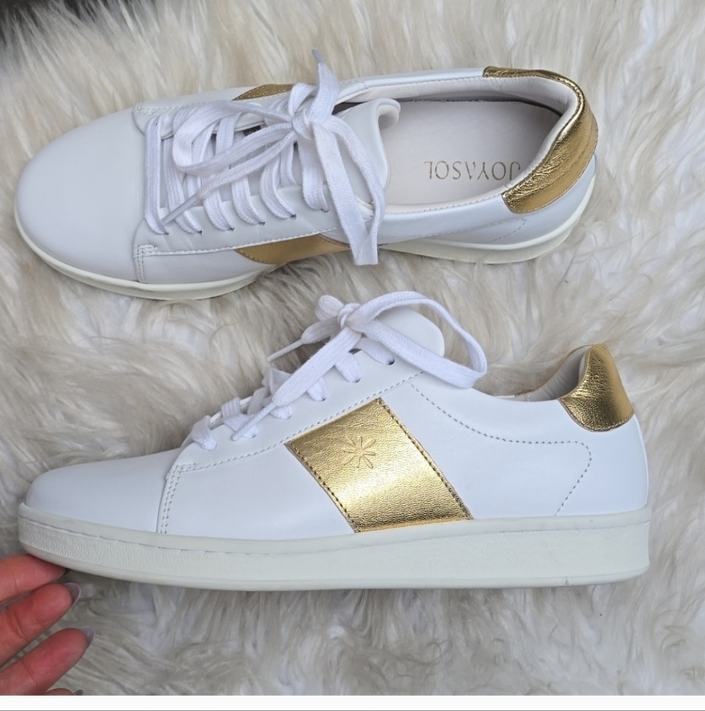 Joyasol Paisley white gold sneakers 37 6.5-7 - Picture 4 of 15